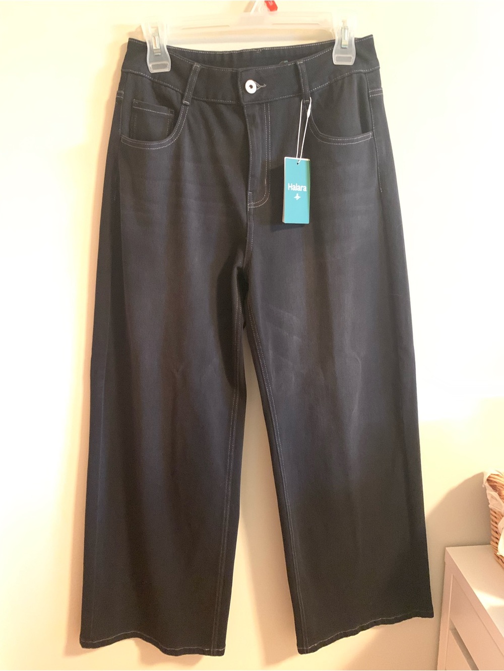 HALARA Black wide leg jeans